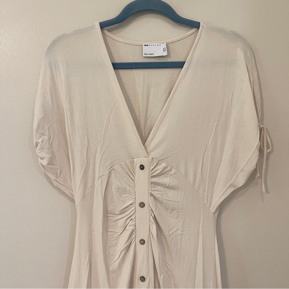 ASOS Design Cream Midi Dress - Picture 3 of 5